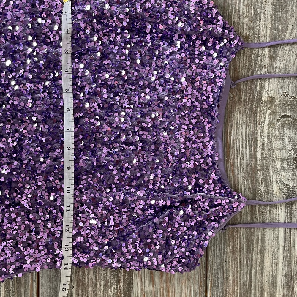 BP Purple Sequin Mini Dress Size Medium. - Picture 12 of 15